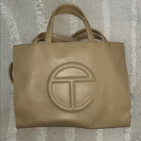 Telfar cream medium shopping bag